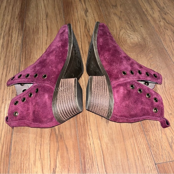 Skechers Women's Suede Ankle Boots - Burgundy - Picture 5 of 6